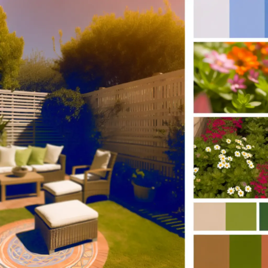 Sezonowa aranżacja ogrodu z kwiatami i naturalnymi dodatkami