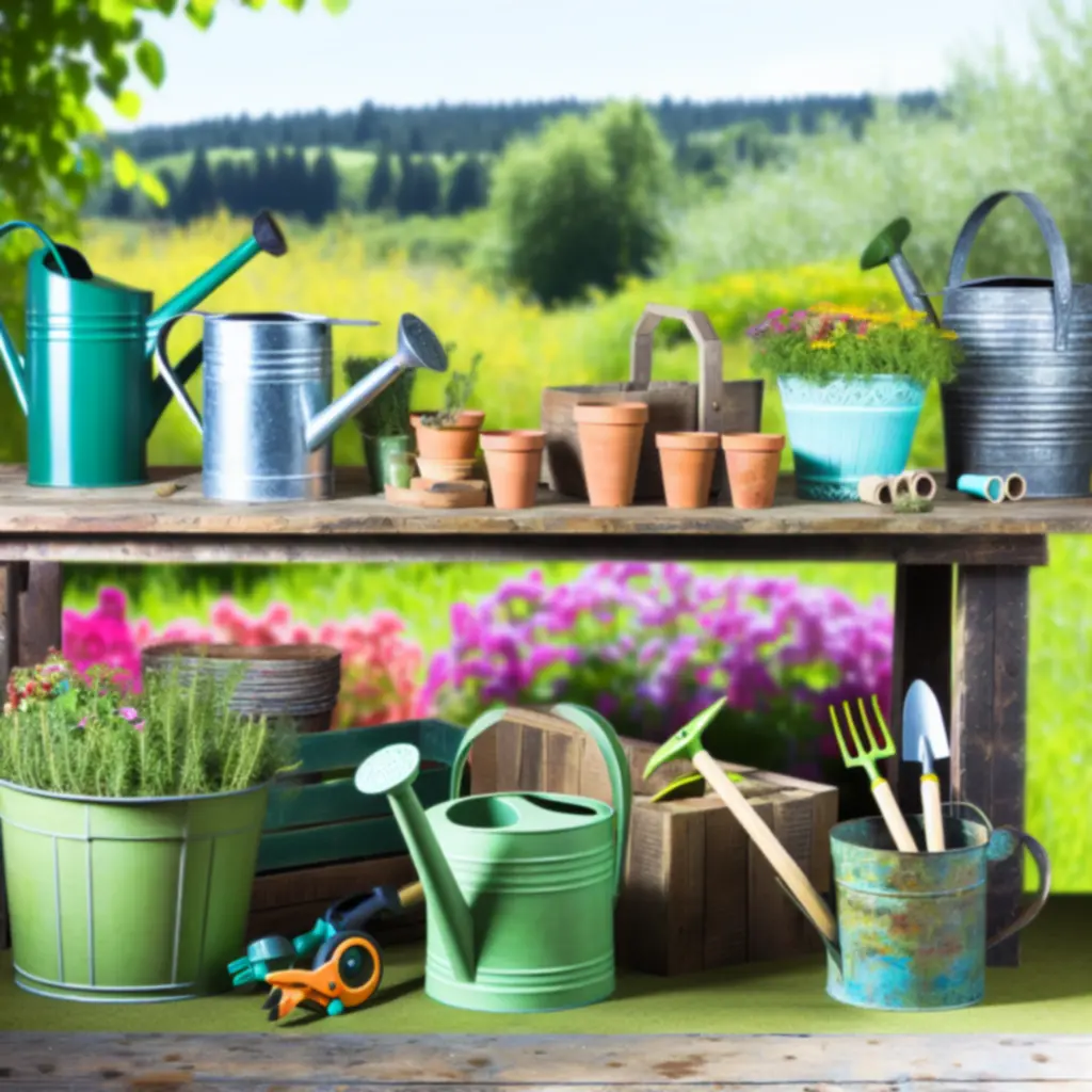 Sezonowe produkty ogrodowe ułożone w estetyczną kompozycję