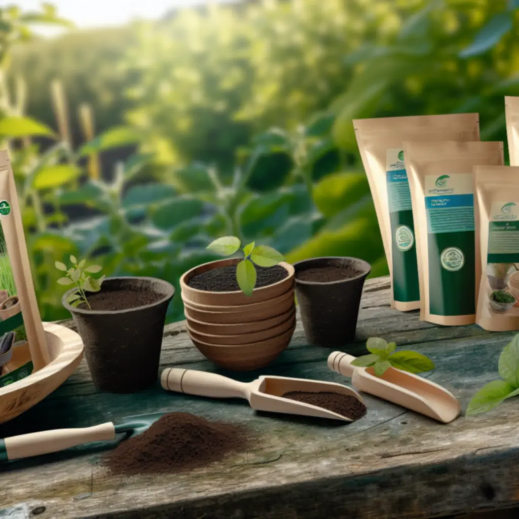 Ekologiczne produkty ogrodowe w naturalnym otoczeniu