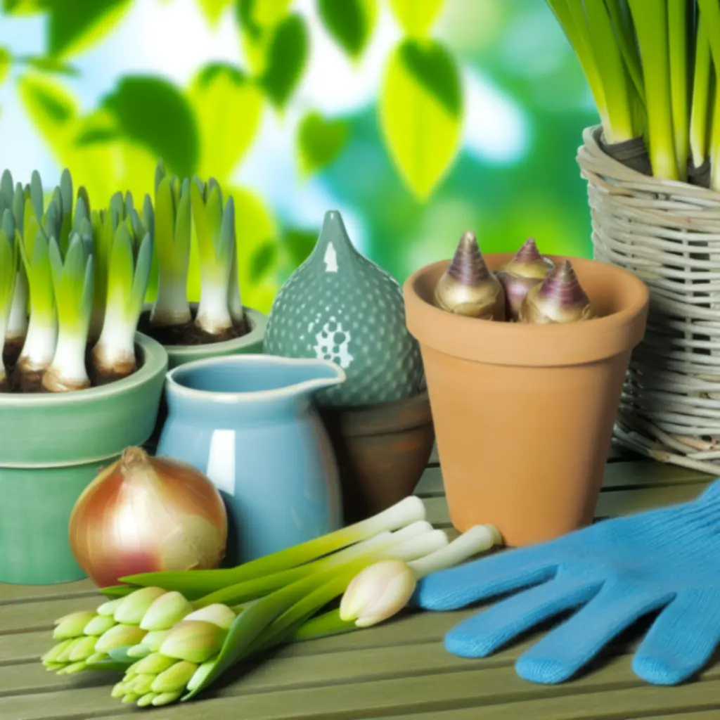 Sezonowe produkty ogrodowe wyeksponowane w zielonej przestrzeni